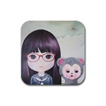 Close Encounter 4 Rubber Coaster (Square) 