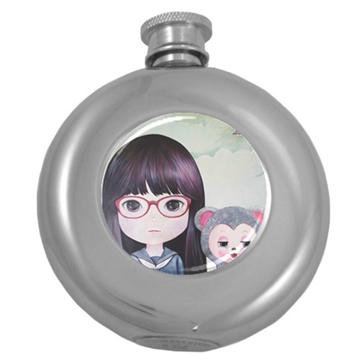 Close Encounter 4 Round Hip Flask (5 oz)