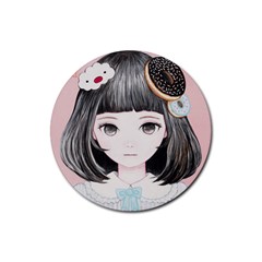 Maybe March<3 Rubber Round Coaster (4 Pack) 