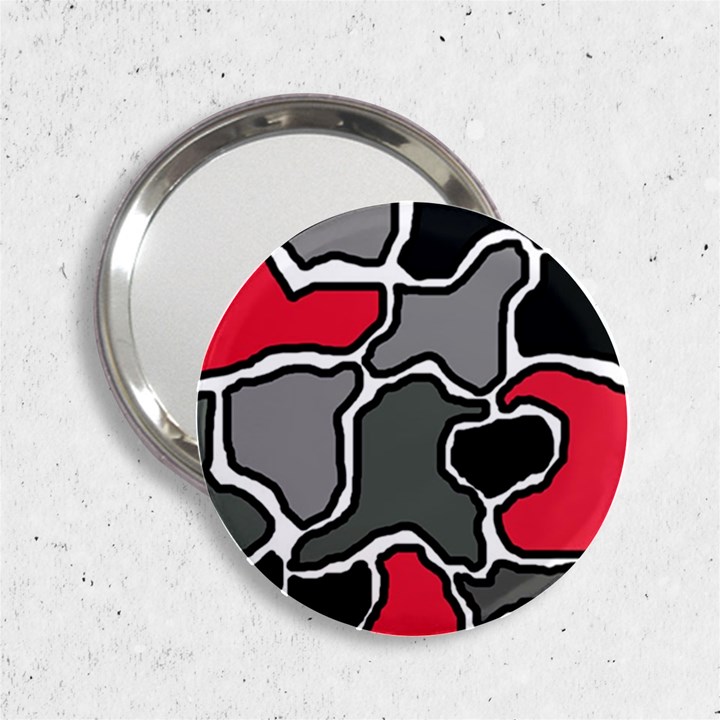 Black, gray and red abstraction 2.25  Handbag Mirrors