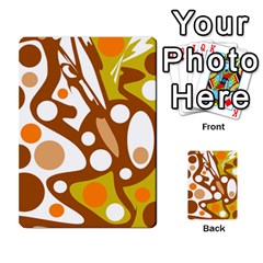 Orange And White Decor Multi-purpose Cards (rectangle) 