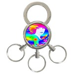 Abstract Color Dream 3-Ring Key Chains