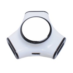White Color Design 3-port Usb Hub