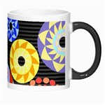 Colorful Retro Circular Pattern Morph Mugs Right