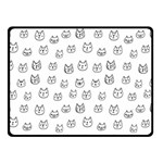 Sketchy Cats Double Sided Fleece Blanket (Small) 