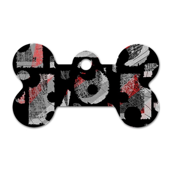 Red shadows Dog Tag Bone (Two Sides)