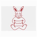 Cute Rabbit With I M So Cute Text Banner Large Glasses Cloth