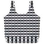 Pattern Background Texture Black Full Print Recycle Bags (L)  Front