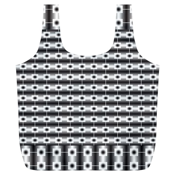 Pattern Background Texture Black Full Print Recycle Bags (L) 