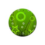 Art About Ball Abstract Colorful Rubber Coaster (Round) 