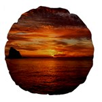 Sunset Sea Afterglow Boot Large 18  Premium Flano Round Cushions Back