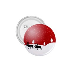 Reindeer In Snow 1 75  Buttons