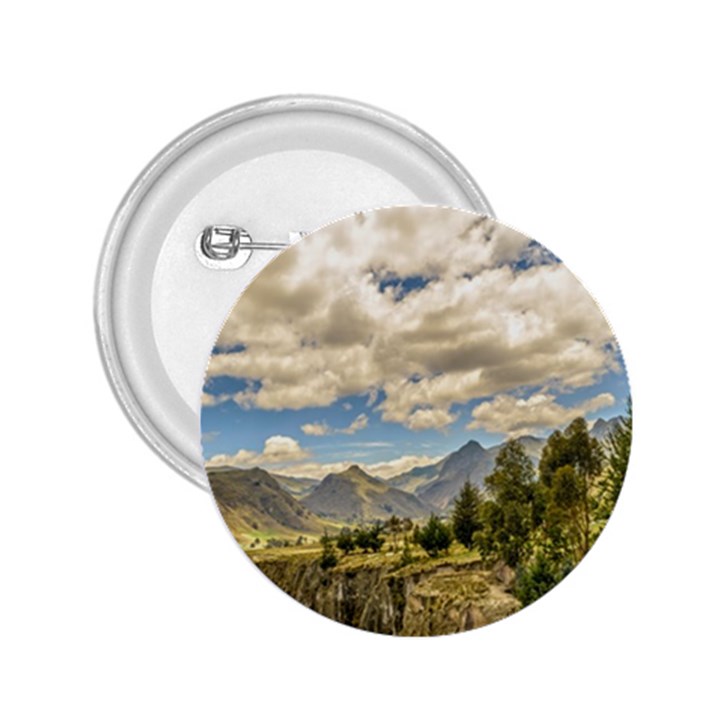 Valley And Andes Range Mountains Latacunga Ecuador 2.25  Buttons