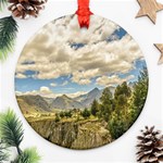 Valley And Andes Range Mountains Latacunga Ecuador Ornament (Round)