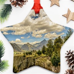 Valley And Andes Range Mountains Latacunga Ecuador Ornament (star)