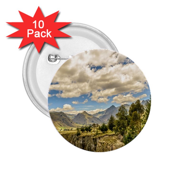 Valley And Andes Range Mountains Latacunga Ecuador 2.25  Buttons (10 pack) 
