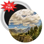Valley And Andes Range Mountains Latacunga Ecuador 3  Magnets (10 pack) 