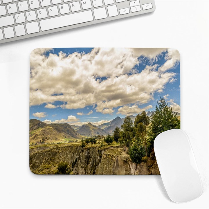 Valley And Andes Range Mountains Latacunga Ecuador Large Mousepads