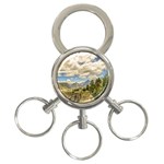 Valley And Andes Range Mountains Latacunga Ecuador 3-Ring Key Chains