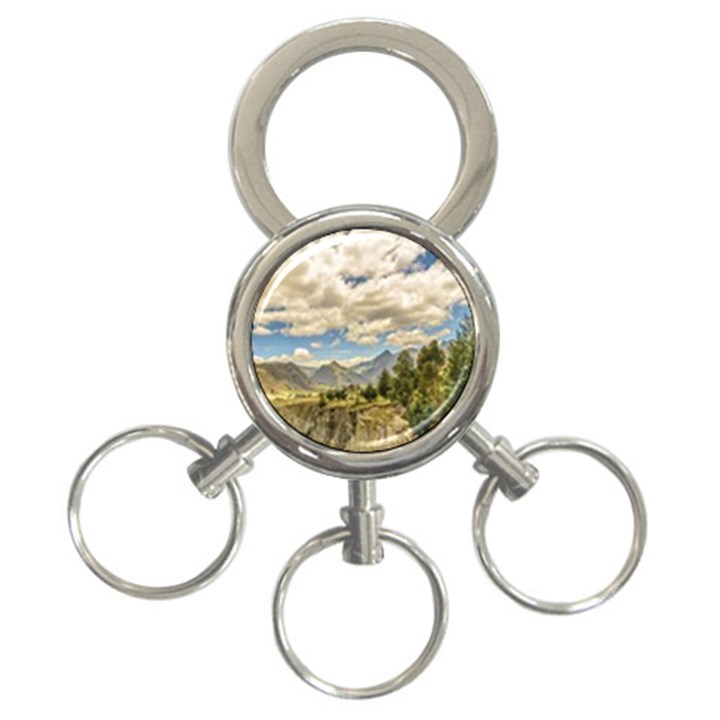 Valley And Andes Range Mountains Latacunga Ecuador 3-Ring Key Chains