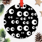 Seamless Eyes Tile Pattern Ornament (Round)