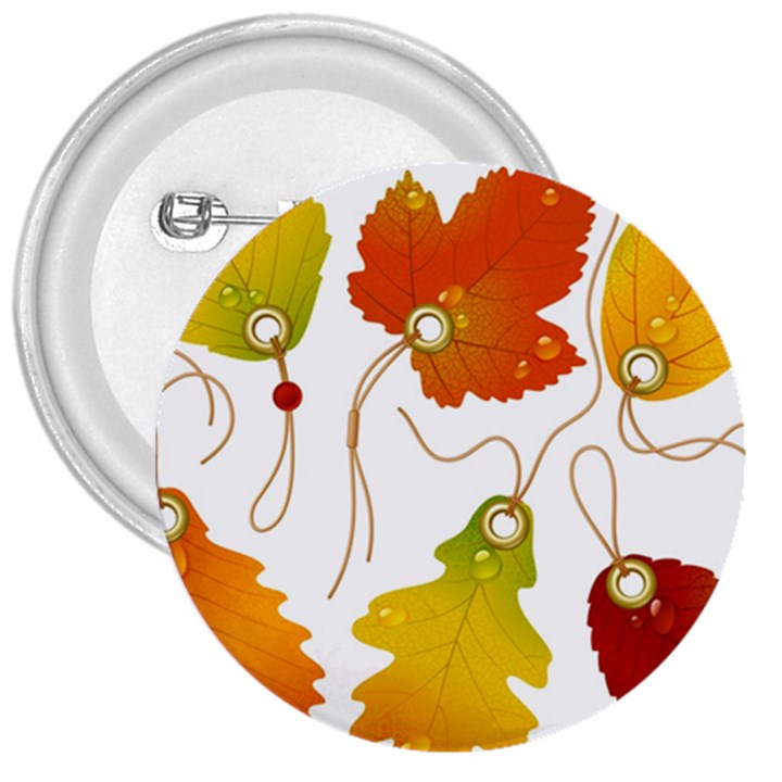 Vector Beautiful Maple Leaf 3  Buttons