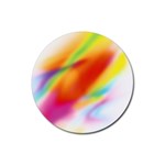 Blur Color Colorful Background Rubber Coaster (Round) 