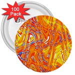 Crazy Patterns In Yellow 3  Buttons (100 pack) 