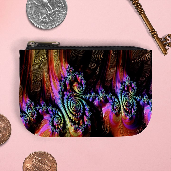 Fractal Colorful Background Mini Coin Purses