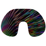 Texture Colorful Abstract Pattern Travel Neck Pillows Back