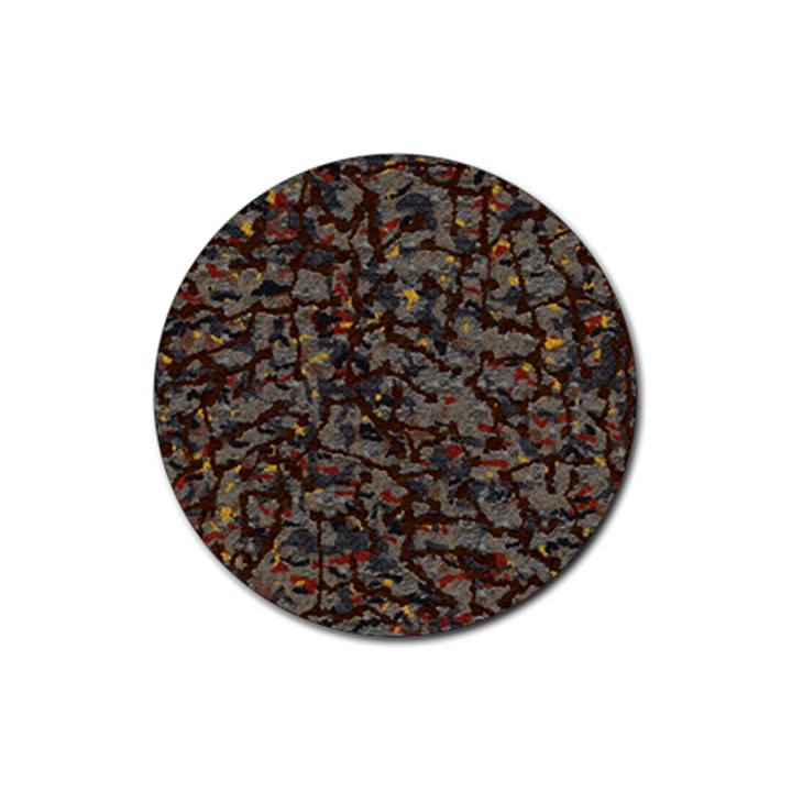 A Complex Maze Generated Pattern Rubber Coaster (Round) 