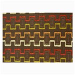 Fabric Texture Vintage Retro 70s Zig Zag Pattern Large Glasses Cloth
