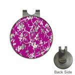 Floral Pattern Background Hat Clips with Golf Markers