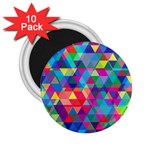 Colorful Abstract Triangle Shapes Background 2.25  Magnets (10 pack) 