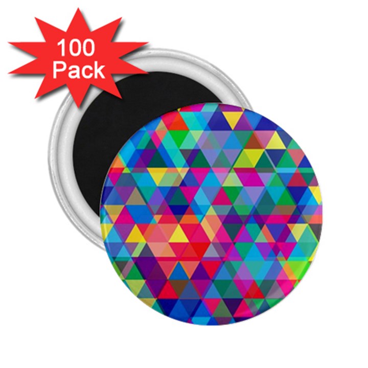 Colorful Abstract Triangle Shapes Background 2.25  Magnets (100 pack) 