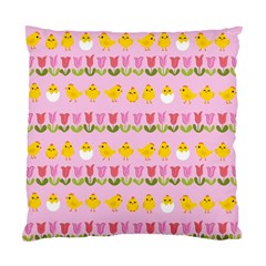 Easter - Chick And Tulips Standard Cushion Case (two Sides)