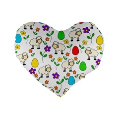 Easter Lamb Standard 16  Premium Heart Shape Cushions