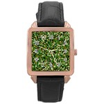 Camo Pattern Rose Gold Leather Watch 
