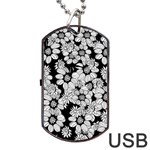 Mandala Calming Coloring Page Dog Tag USB Flash (One Side)