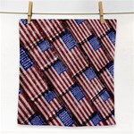 Usa Flag Grunge Pattern Face Towel