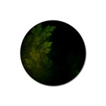 Beautiful Fractal Pines In The Misty Spring Night Rubber Coaster (Round) 