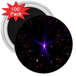 Animation Plasma Ball Going Hot Explode Bigbang Supernova Stars Shining Light Space Universe Zooming 3  Magnets (100 pack)