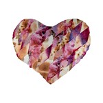 Stone Spot Triangle Standard 16  Premium Flano Heart Shape Cushions Back