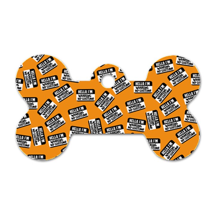 Pattern Halloween  Dog Tag Bone (One Side)