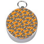 Pattern Halloween  Silver Compasses