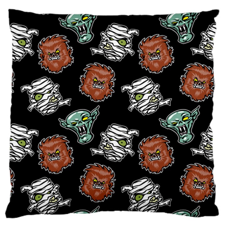 Pattern Halloween Werewolf Mummy Vampire iCreate Standard Flano Cushion Case (Two Sides)