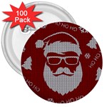 Ugly Christmas Sweater 3  Buttons (100 pack) 