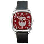 Ugly Christmas Sweater Square Metal Watch