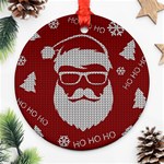 Ugly Christmas Sweater Round Ornament (Two Sides)