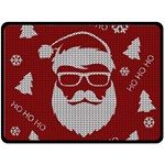 Ugly Christmas Sweater Double Sided Fleece Blanket (Large) 